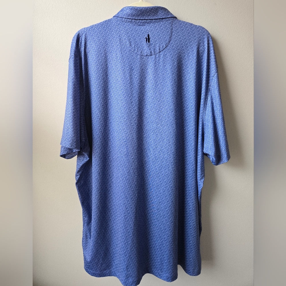 johnnie-O Light Blue Geometric Polo Shirt - Picture 2 of 4